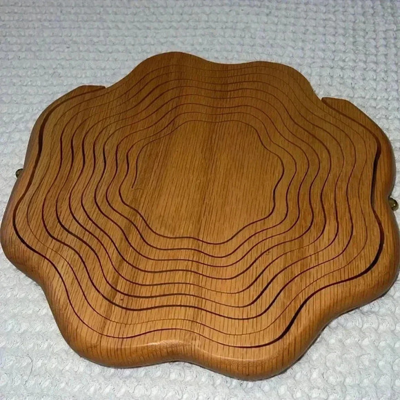 Hand Crafted Wooden Collapsible Bowl - Picture 2 of 3